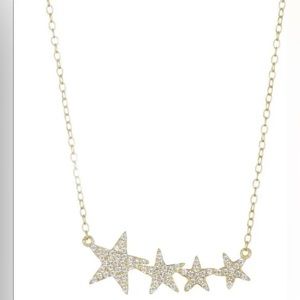 Adornia Shooting Stars Pendant Necklace Gold ✨ Swarovski